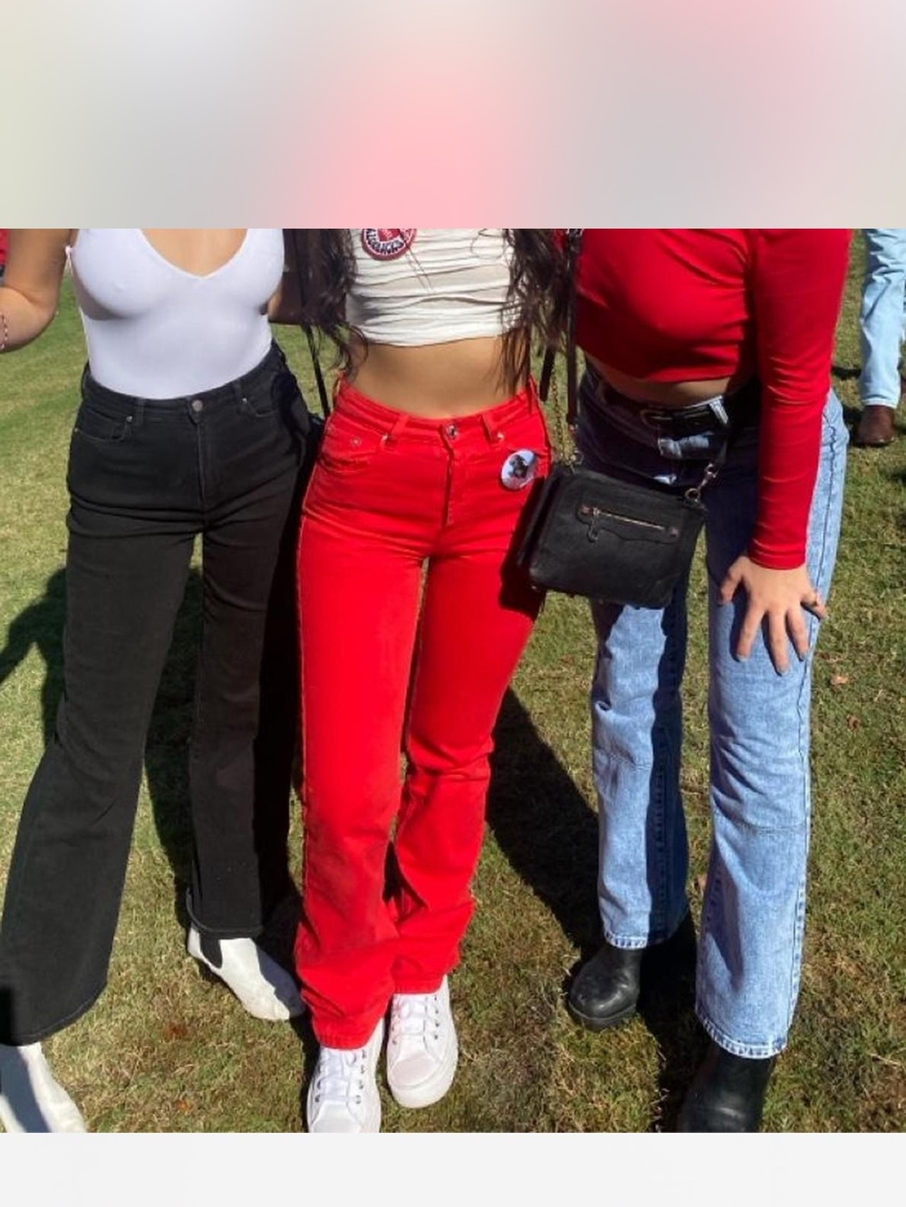 Zara Red Jeans for Women